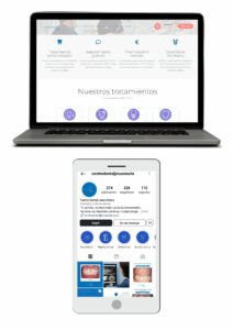 página web y redes sociales centro dental jesús maría