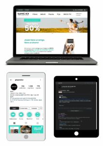Página web y redes sociales WICO