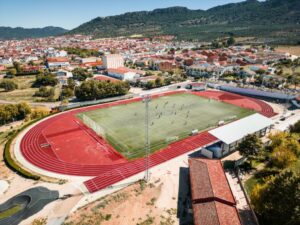 Imagen drone estadio de fútbol Cabeza del Buey